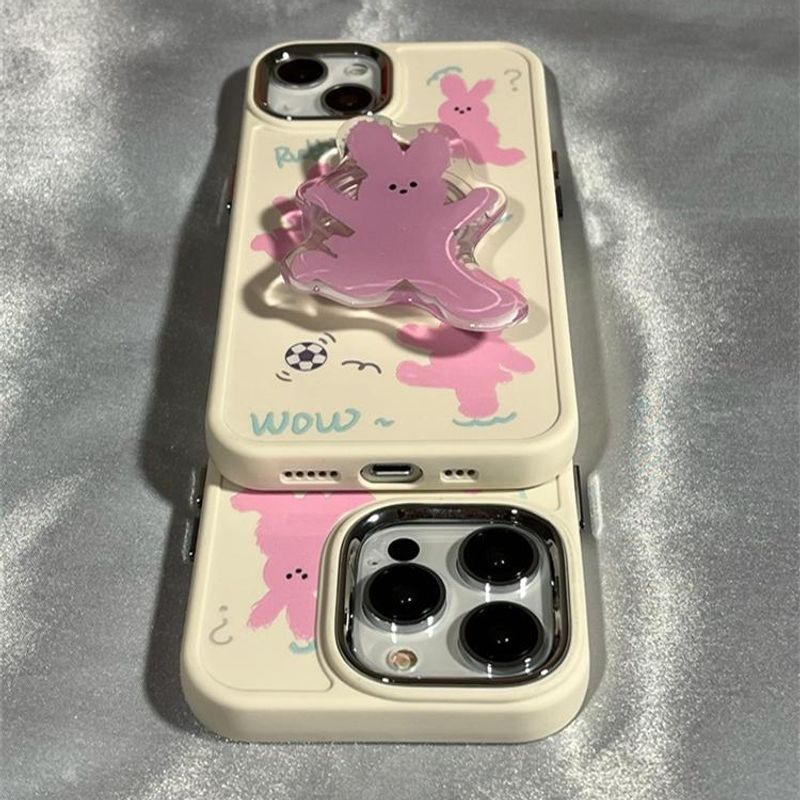 Pink Rabbit Bracket Phone Case for Iphone14promax 13 13promax/12/11