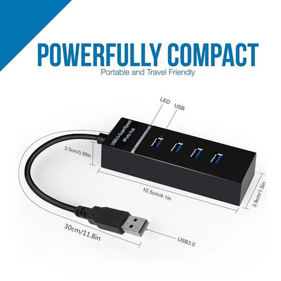 4 พอร์ต Usb 2.0 Hub Splitter อุปกรณ์แยกช่องเสียบ