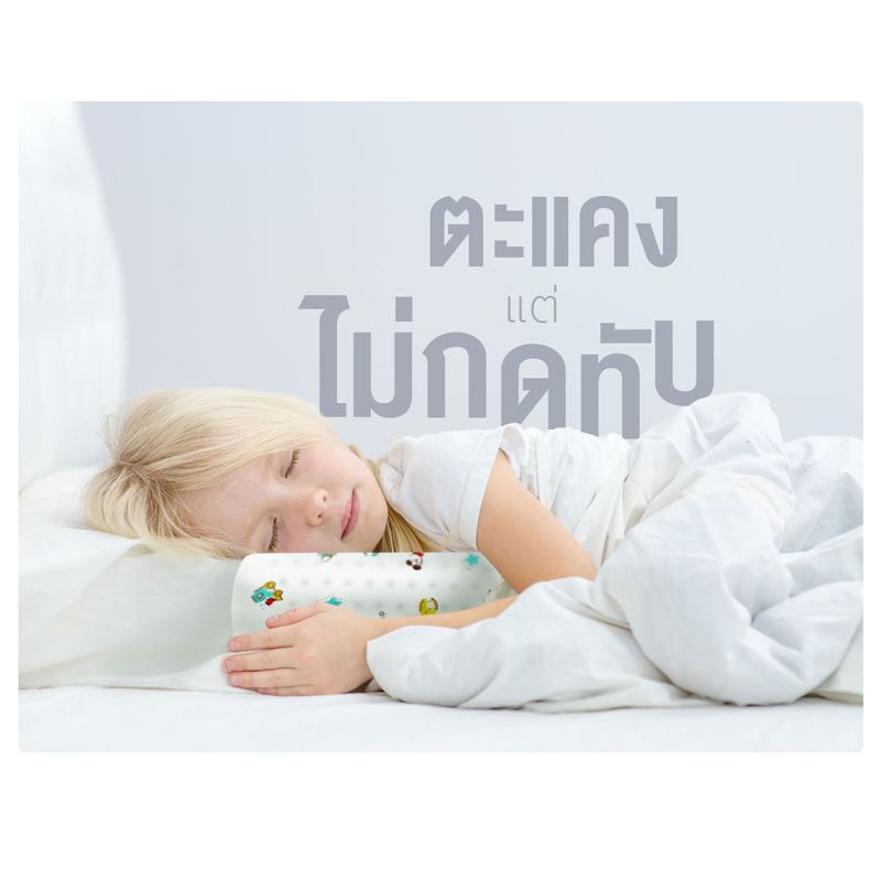 SiamLatex Little Bolster หมอนข้างเด็กทารก ถึง อนุบาล ลายการ์ตูน แถมฟรี ปลอกผ้า TK กันไรฝุ่น ถอดซักได้