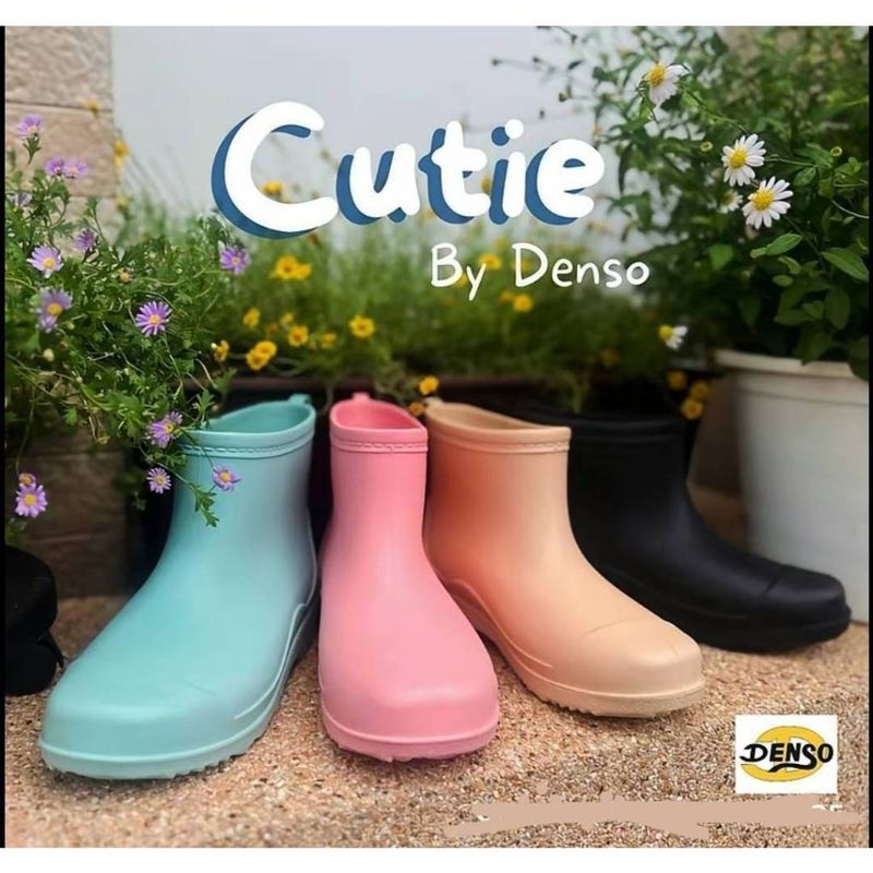 Denso Cute รองเท้าบู๊ทข้อสั้น สูง 5.5 นิ้ว เนื้อนุ่ม ไซส์ 9-11