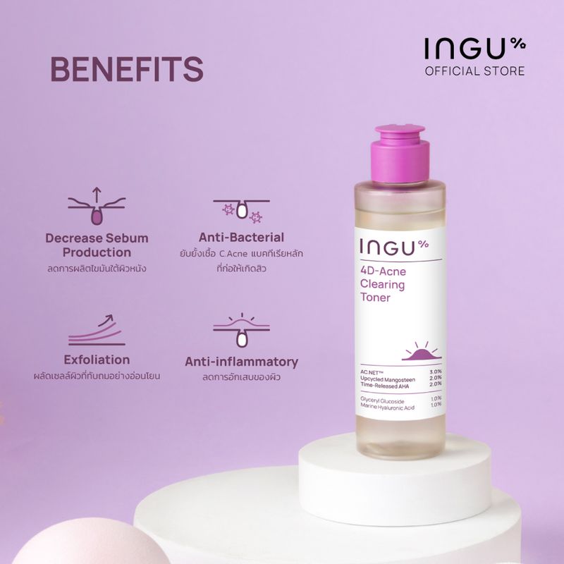 Ingu:4D-Acne Clearing Toner,50ml