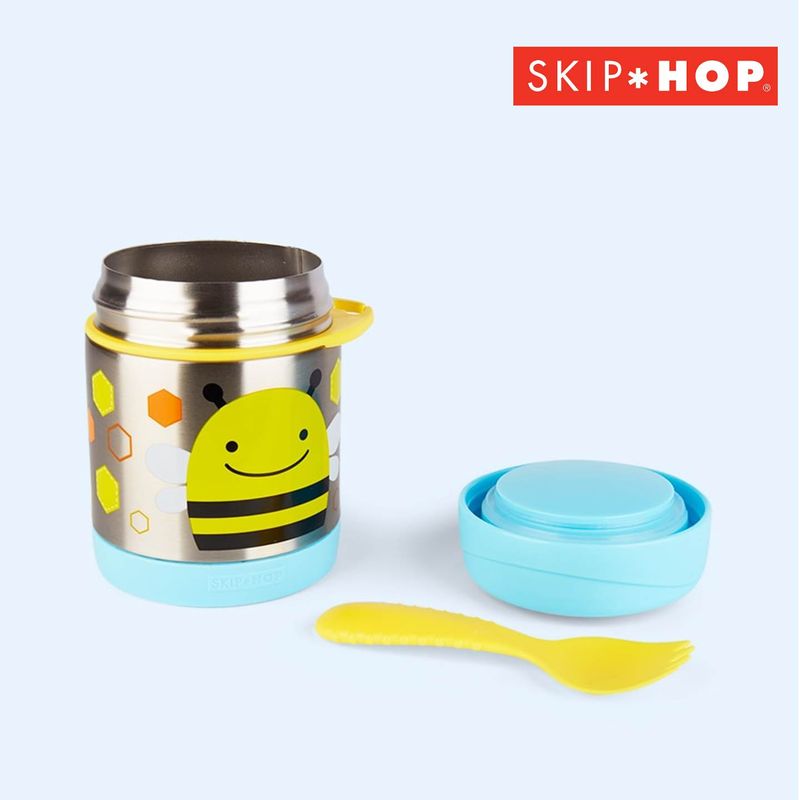 Skip Hop Zoo Insulated Food Jar กระปุกใส่อาหาร/ขนม ช่วยรักษาอุณหภูมได้ นานสุด 7 ชม. มาพร้อมส้อมด้านข้าง