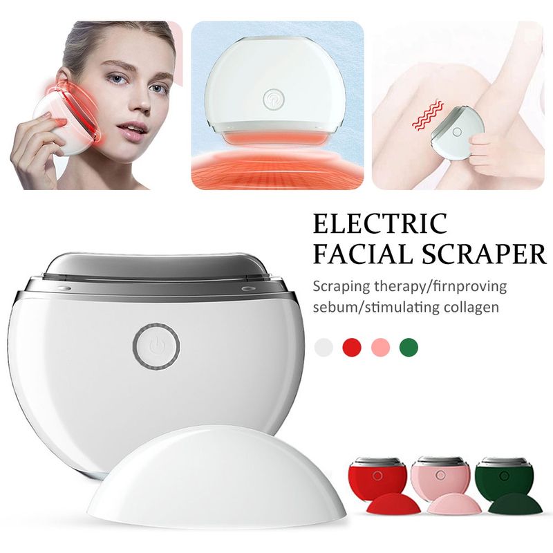 ไฟฟ ้ า Gua Sha Scraping Board Facial Microcurrent Massager Body Face Massage เครื ่ องมือความงาม