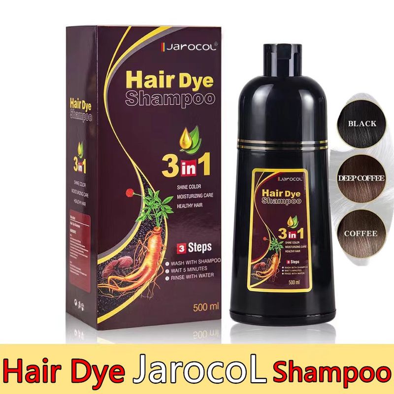 แชมพูปิดผมหงอก JAROCOL hair dye Shampoo 3in1 ย้อม บำรุง ปิดผมขาว