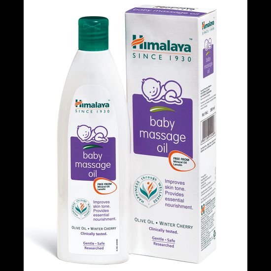 (200ml) เบบี้ออยล์ ออยล์บำรุงผิวสำหรับทารกและเด็ก สูตรอ่อนโยน Himalaya Baby Massage Oil