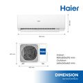 Haier เครื่องปรับอากาศ Fixed Speed ขนาด 9000 BTU  รุ่น EH-09QEMC