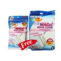 Poly-Brite:Magic wiper mop + Refill 5 pcs,สีขาว