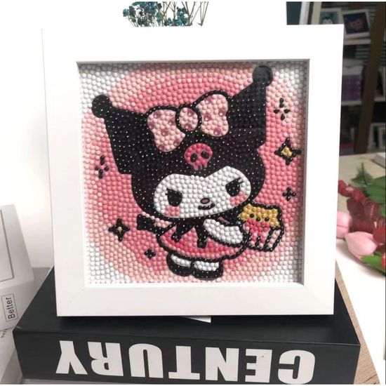 AIYIN ครอสติสคริสตัล พร้อมกรอบ Diamond Painting ลายซานริโอ้น่ารัก ขนาด 18*18 cm DIY ของเล่นเด็ก