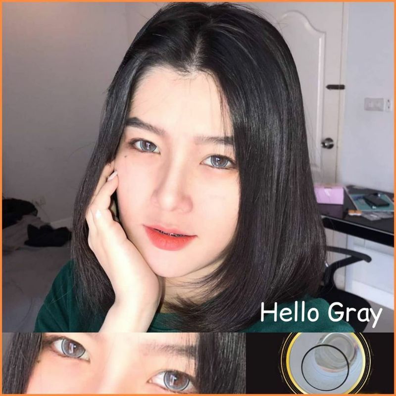 ⚡Montralens⚡Hello Gray💥มนตราเลนส์💥คอนแทคเลนส์สายตา💥คอนแทคเลนส์ค่าอมน้ำสูง💥คอนแทคเลนส์กรองแสง💥แถมฟรีตลับทุกคู่