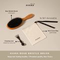 Healthy & Shine Set AVANA Shampoo and AVANA Premium Boar Bristle Brush SET สุดคุ้ม แชมพูผ่อนคลาย ปรับสมดุลหนังศีรษะ ลดผมร่วง ลดรังแค คู่กับ หวีขนหมูป่าพรีเมียม