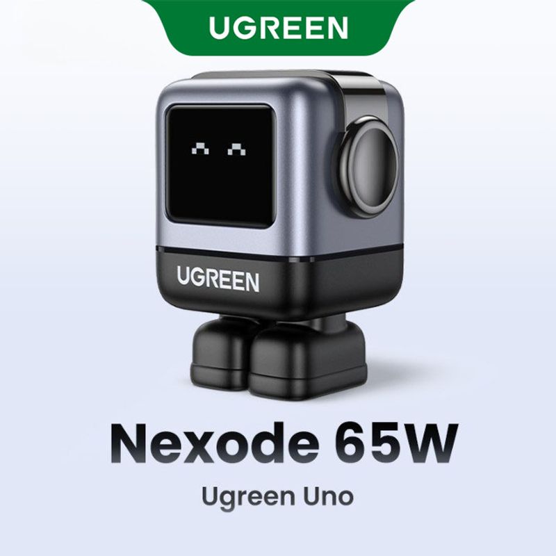 【Nexode】UGREEN Uno 65W RoboGaN Fast Mini Robot Charger RG for iPhone 16 15 14 Pro Max Samsung S24 S23 Ultra Model:15570