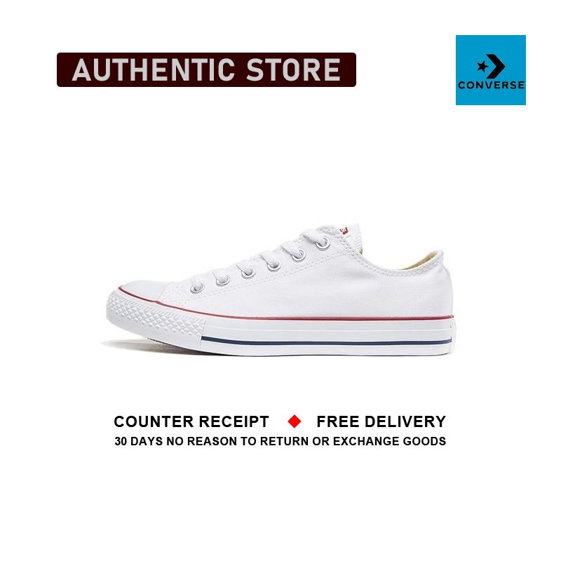 รับประกันของแท้ Converse All Star Chuck Taylor Core " White " รองเท้ากีฬา 101000 รับประกัน 1 ปี