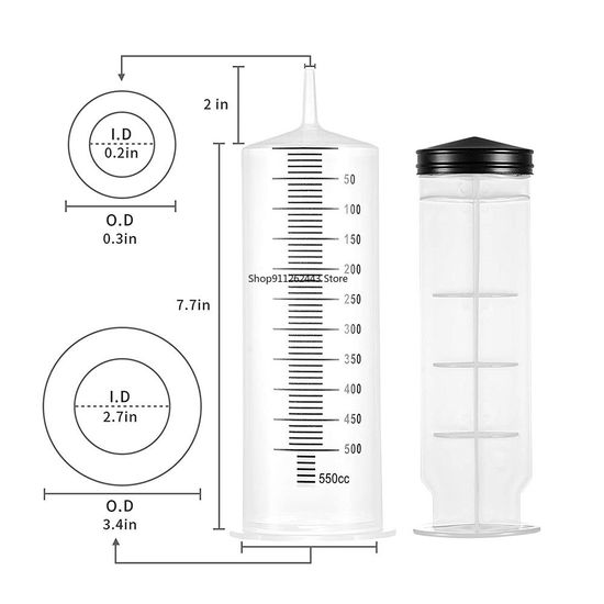 (ส่งจากสมุทปราการ) 100-550มล. ไซริงค์ สลิงฉีดยา พลาสติก กระบอกฉีดยา ไซริงค์ ขนาดใหญ่ สายต่อไซริงค์ กระบอกสูญญากาศ