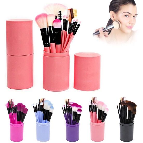 duduka (มีเก็บเงินปลายทาง)korea new ชุดแปรงแต่งหน้า brush set พร้อมกระบอกแปรง set 12 ชิ้น 【พร้อมส่งจากไทย】