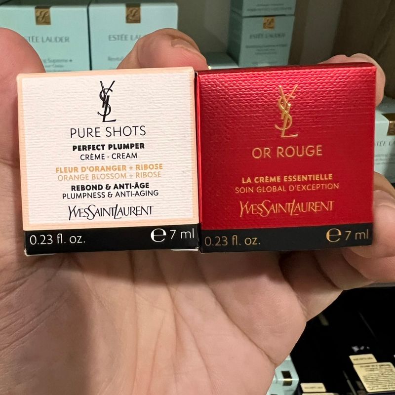 ของแท้100%_YSL PURE SHOTS PERFECT PLUMPER CREAM 7 ml/ YSL OR Rouge La Creme Essentielle 7ml