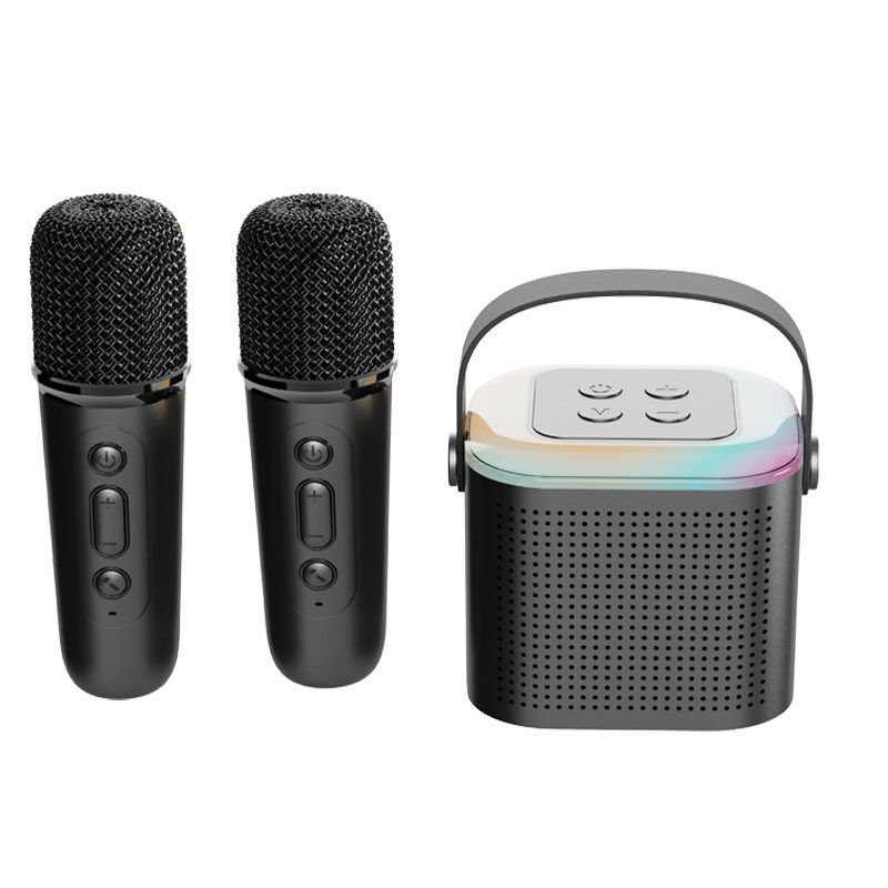 (รับประกัน)ลำโพงบลูทูธ 2ดอก เสียง HIFI Blutooth Speaker+Microphone 2in1 ไมโครโฟน2อัน ลำโพงบลูทูธแบบพกพา ไมค์ลอย ไมค์ไร้สาย ไมค์ร้องเพลง ตัดเสียงนักร้อง