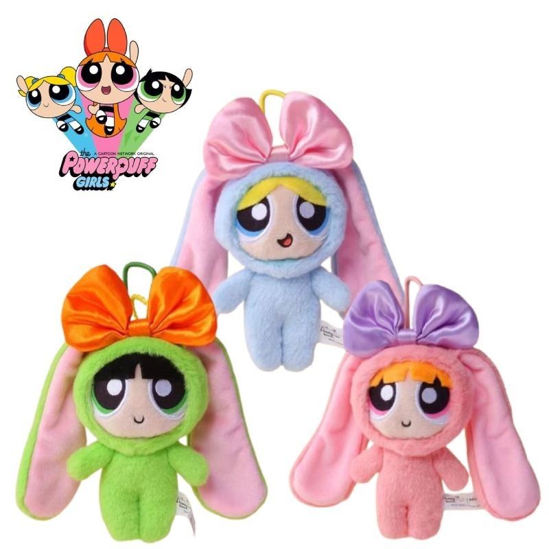 Powerpuff จี้ตุ๊กตากระต่ายน่ารัก ขนาด 12 ซม. เหมาะกับของขวัญ สําหรับเด็กผู้หญิง