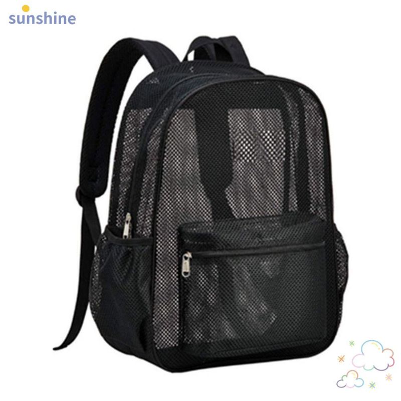 Ssunshine กระเป๋าเป้สะพายหลัง ผ้าตาข่าย น้ําหนักเบา พร้อมสายรัด ใส่สบาย สําหรับผู้ใหญ่ เหมาะกับการว่ายน้ํา ไปโรงเรียน