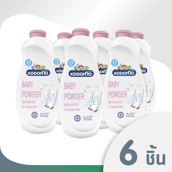 KODOMO แป้งเด็ก โคโดโม สูตรเจนเทิล ซอพท์ Gentle Soft 160 กรัม 6 กระป๋อง