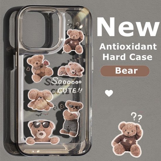 เคสโทรศัพท์ซิลิโคน TPU ใส แบบนิ่ม ลายหมีน่ารัก กันกระแทก สําหรับ IPhone 14 13 11 Pro 12 X XR XS Max SE2 6 6S 7 8 Plus