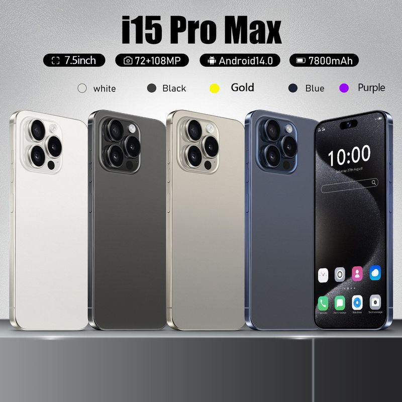 【รับประกัน 1 ปี】2024 New i15 Max Pro 5G 7.5นิ้ว โทรศัพท์ มือถือ NFC แรม 16GB รอม 1TB Smartphone Android13.0 5G 8000mAh 48MP+72MP Mobile phone Facebook TIKTOK Youtube รองรับ2ซิม จัดส่งฟรี เมนูภาษาไทย รับประกัน1ปี โทรศัพท์ถูกๆ สแนปดรากอน 8GEN3 ชาร์จเร็ว120W