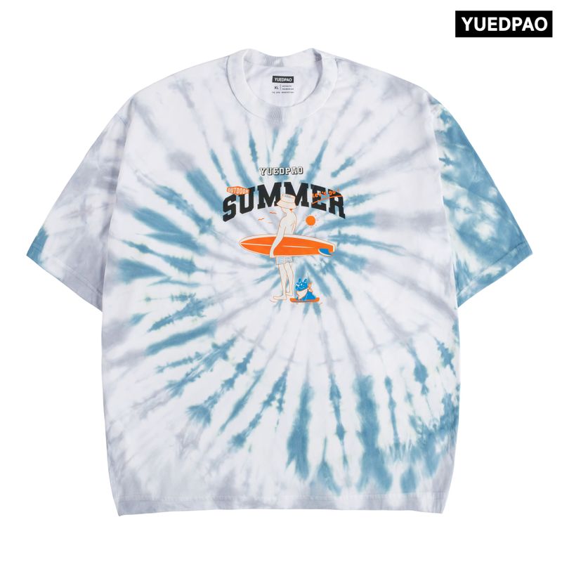 Yuedpao  ยอดขาย No.1 รับประกันไม่ย้วย 2 ปี เสื้อยืดเปล่า เสื้อยืด Oversize set summer suft