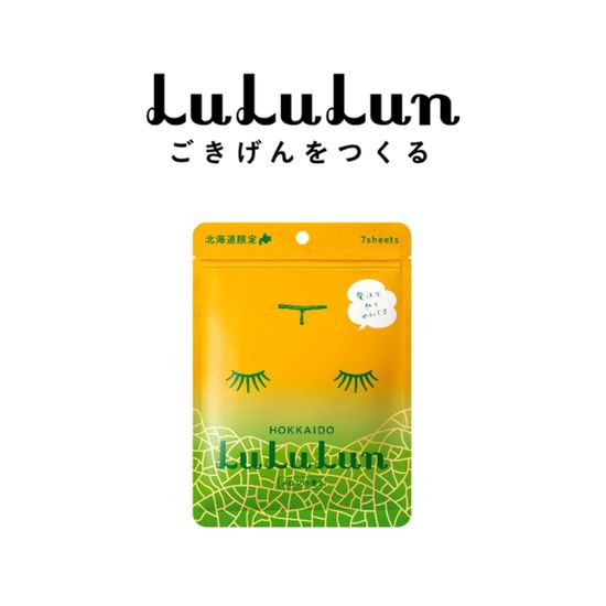 (ซอง 7 แผ่น) LuLuLun Premium Hokkaido Melon Face mask ลูลูลูน แผ่นมาส์กหน้า สูตรกู้ผิว รักษาสมดุลผิว เมล่อน เมืองฮอกไกโด