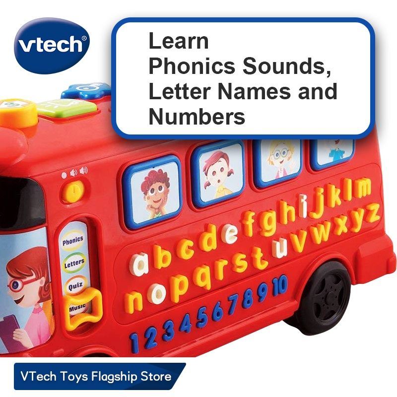 VTech Playtime Bus with phonics รถบัสของเล่น ภาษาอังกฤษ เพื่อการเรียนรู้ อิเล็ทรอนิกส์ ของเล่นเด็ก 1 ปี 2 ปี 3 ปี