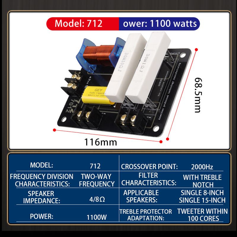 GTSVSOMA™ แท้ PA-280 เน็ตเวิร์คกลาง เนตเวิร์ค 2ทาง 1800W crossover network 2ทาง HIFI เน็ตเวิร์คแหลม เน็ตเวิร์คกลางแหลม เน็ตเวิร์คเบส High quality เน็ตเวิร์คลำโพง