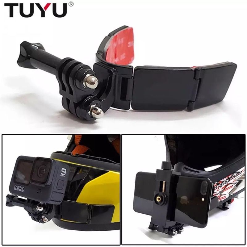 [Tuyu ของแท้] แปะคาง หมวกกันน๊อค ยึด action camera กล้องแอคชั่น gopro