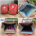 Anello แท้100% รุ่นผ้า Canvas Backpack สี Coral pink เป้สะพายหลัง ไซส์ mini regular large