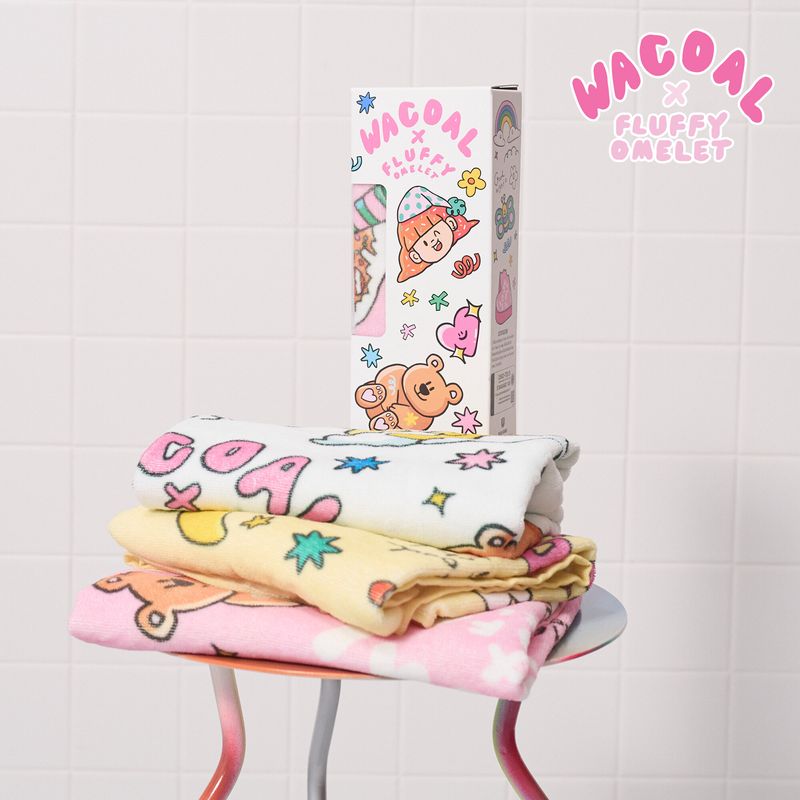 Wacoal x Fluffy Omelet Collection  ผ้าขนหนูเช็ดผม Cotton Towel - WW110500