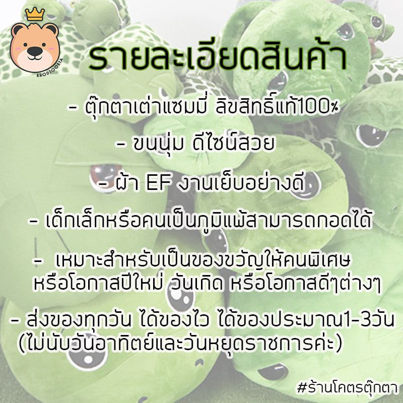 krodtookkata:แซมมี่ Sammy เต่า,10นิ้ว ผ้า T-COT