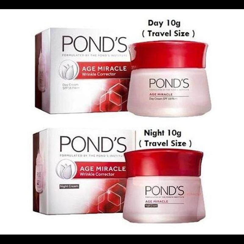 PONDS Age Miracle Wrinkle Corrector (Day+Night Cream) 10g. x 2pcs. พอนด์ส เอจ มิราเคิล (เดย์+ไนท์ ครีม)