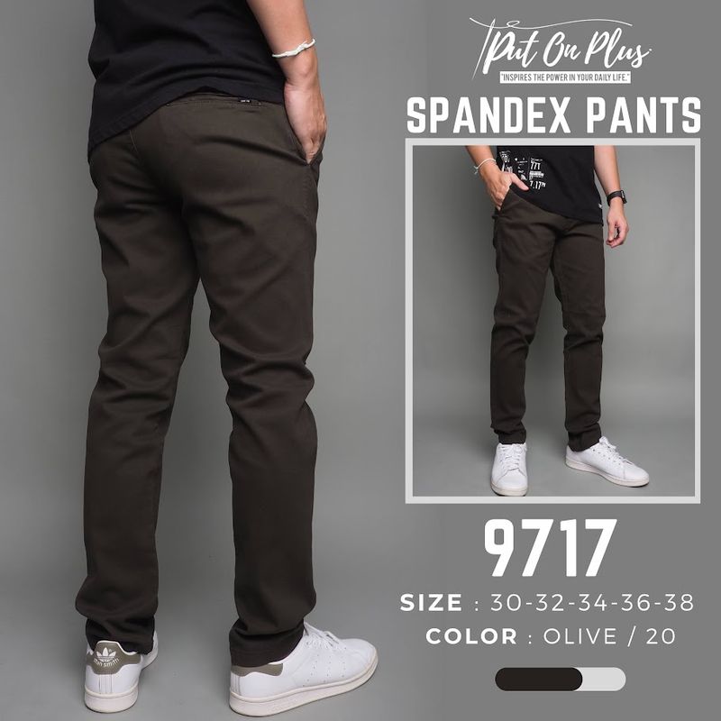 ⚡GW⚡9717 กางเกงขายาว ผู้ชาย ผ้ายืด สีพื้น Slim fit ยาว 39.5-40.5 นิ้ว ไซส์ 30-38 Goodwin Brand