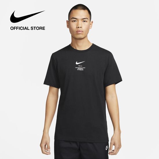 Nike Men's Big Swoosh Tee - Black ไนกี้ เสื้อยืดผู้ชาย Big Swoosh - สีดำ