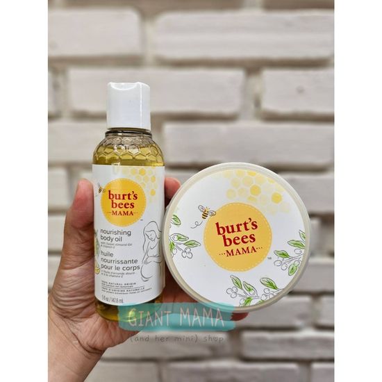 🇺🇸 **แพคเกจใหม่** BURT'S BEE MAMA / BABY BEE body oil ครีมทากันท้องลาย ของแท้ พร้อมส่ง