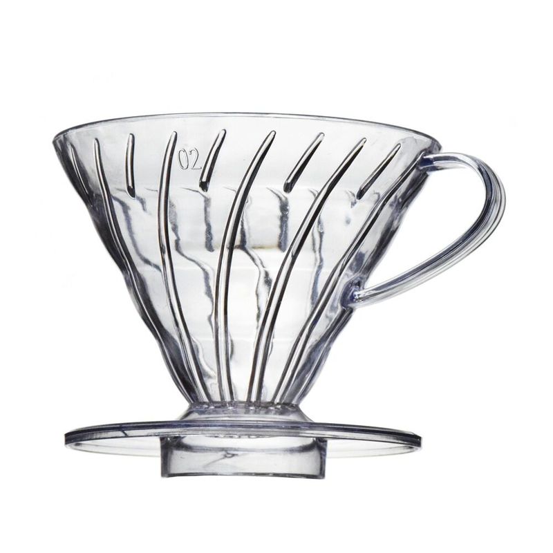 V60 Coffee Dripper ดริปเปอร์ กรวยดริปกาแฟ ดริป Dripper ดริปกาแฟ ที่ดริปกาแฟ อุปกรณ์ดริปกาแฟ กรองกาแฟ ชุดดริปกาแฟ เซรามิค&พลาสติก ดริปกาแฟ ขนาด 02