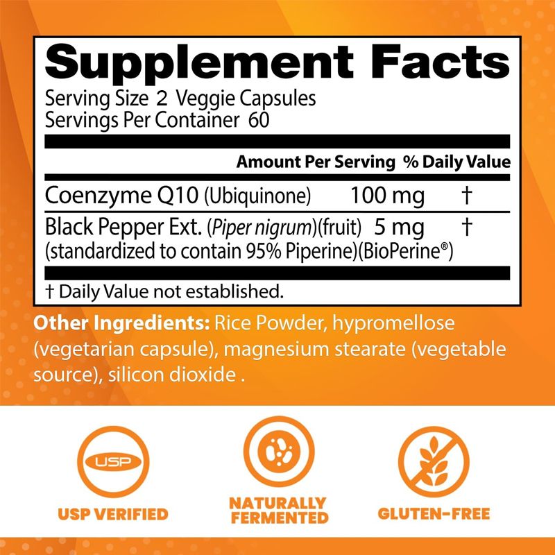 พลังงานและภูมิคุ้มกัน CoQ10 และ Piperine สามารถดูดซึมได้สูง