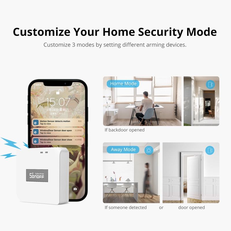 Sonoff ZB Bridge- P Smart Home ZigBee 3.0 Bridge PRO รีโมทคอนโทรล ZigBee และอุปกรณ์ Wi-Fi บนแอป eWeLink สูงสุด 128 อุปกรณ์ย่อย