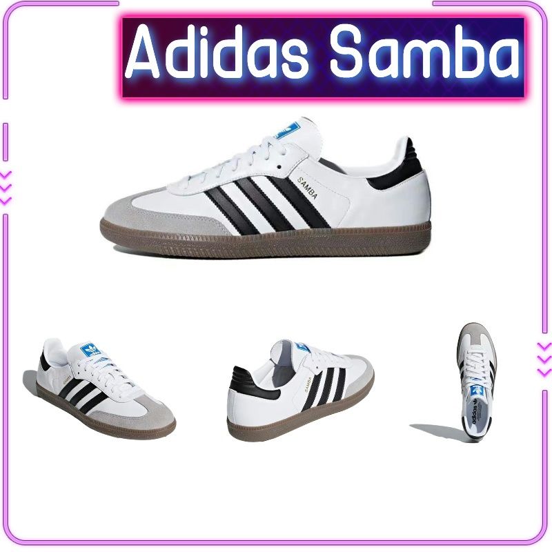 adidas ของแท้ 100% ต้นฉบับ Samba OG รองเท้าผ้าใบสวมสบายทนต่อการ