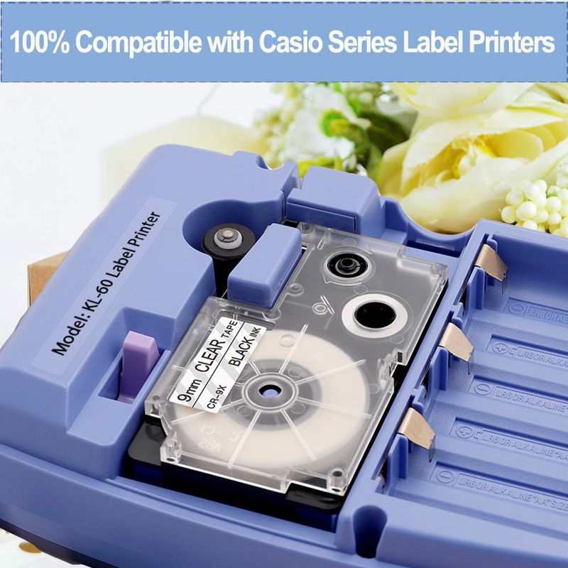 1pcs 6mm/9mm/12mm/18mm/24mm combo set compatible Casio label tape XR12WE XR12YW XR12RD