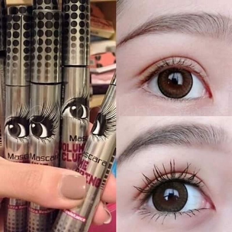 มาสคาร่าตาโต Hengfang  & Kiss beauty Mascara มาสคาร่า ตาโต สีดำ ไม่ติดกันเป็นก้อน ปัดง่าย ยิ่งปัดยิ่งยาว