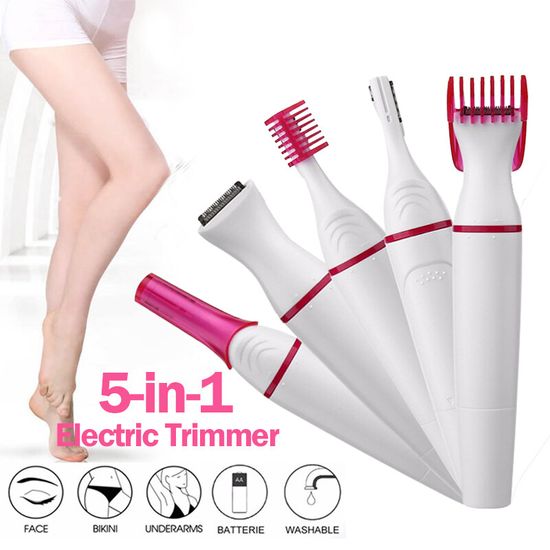 เครื่องกันคิ้วไฟฟ้า แต่งคิ้ว5in1ที่โกนกันคิ้ว โกนขนรักแร้Brows Eyebrow Trimmer Electric Painless Shaver Hair Remover Toolกันคิ้วให้สวยHZ49