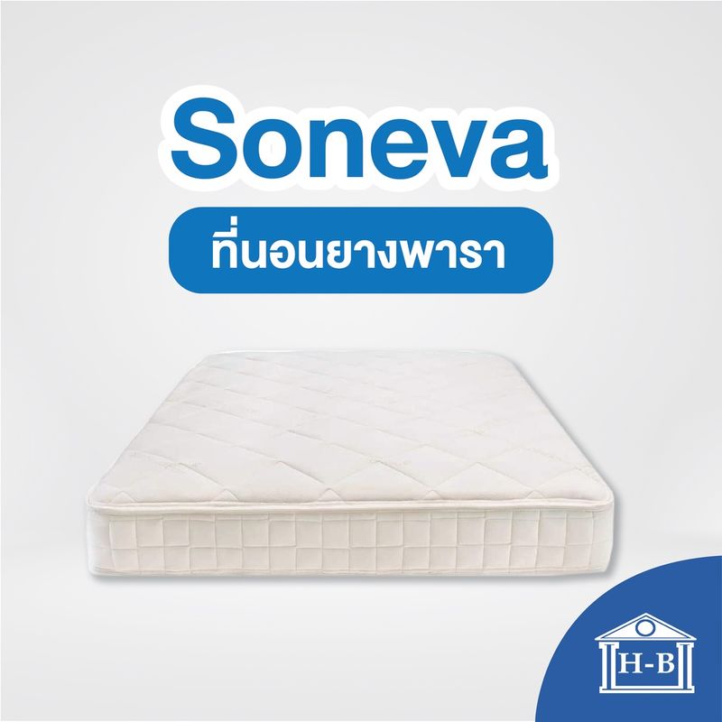 Home Best ที่นอน Soneva ผ้าซาติน 6นิ้ว รุ่นประหยัด พาราไร้ขอบ นุ่มแน่น