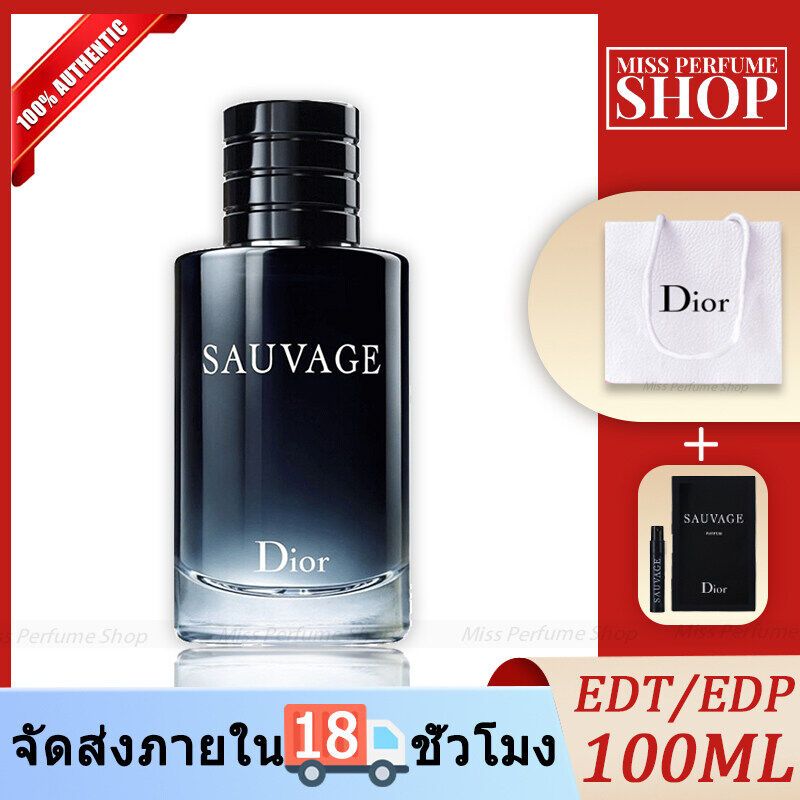 🎁แถมถุงแบรนเคาน์เตอร์🎁 Sauvage Eau De Parfum EDP/EDT 100ML 💯ของแท้ 100 น้ำหอมผู้ชาย