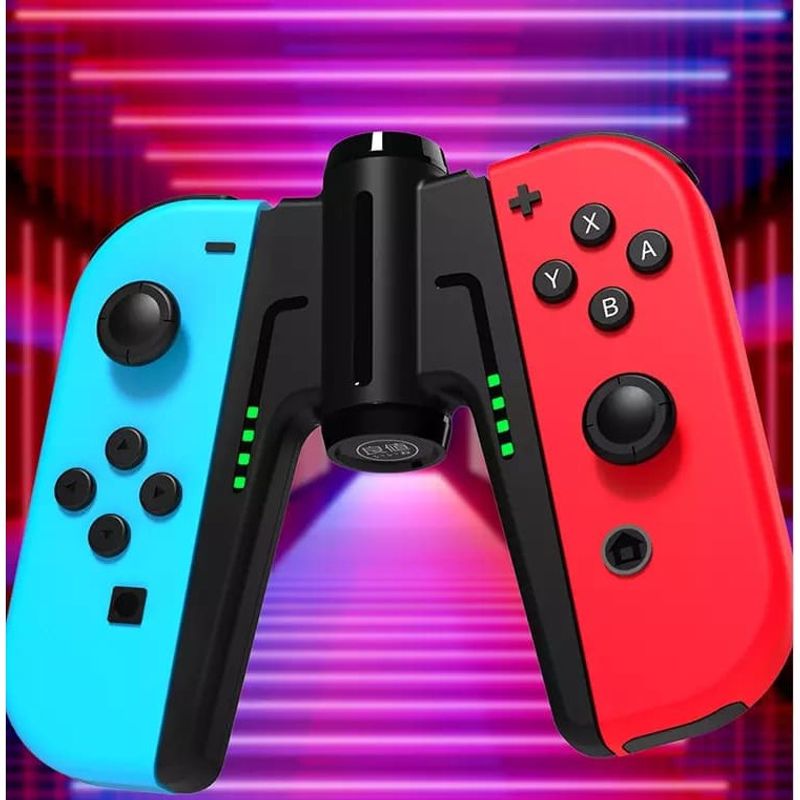 (IINE ยี่ห้อนี้รับประกันคุณภาพ) GRIP ชาร์จจอยเกม รูป v สำหรับ Nintendo Switch Joy Con