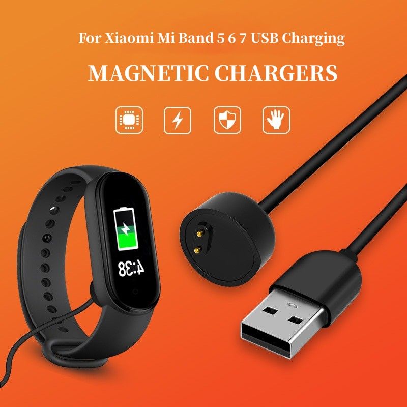 สายชาร์จสำหรับ Xiaomi สร้อยข้อมือสมาร์ท Mi Band 7 6 5 4 3 7 Pro ฟรีสายชาร์จนาฬิกาแม่เหล็กสายชาร์จ M2 M3 M4 M5 M6 M7 สายชาร์จสร้อยข้อมือ