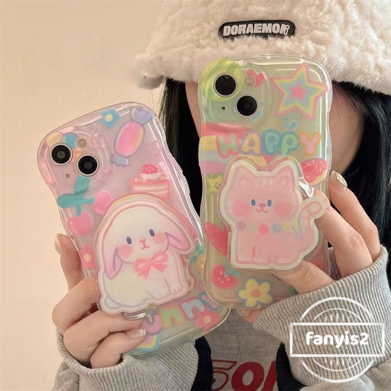 เคสโทรศัพท์มือถือ กันกระแทก ลายแมวแฮปปี้น่ารัก พร้อมที่ตั้งวาง สําหรับ Redmi 13C 12 12C A1 10C 10 10A 9 9A 9C 9T Note 13 12 12s 11s 10s 11 10 9s 9 Pro Xiaomi 13T Pro 11 12 Lite Poco C65 ผ้าคลุม