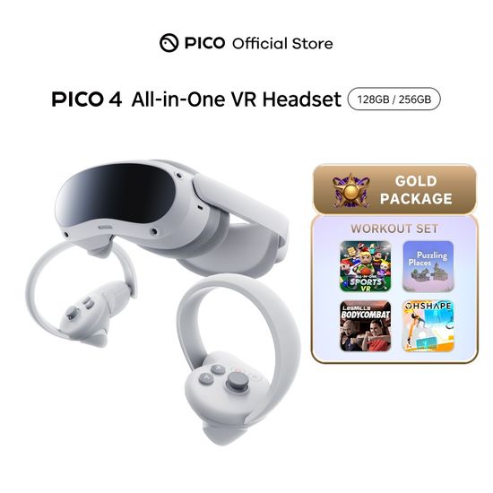 [WORKOUT SET] PICO 4 All-in-One VR Headset (128GB/256GB) พร้อมเกม 4 เกม Workout Pack | รับประกัน 1 ปี ส่งฟรี ผ่อน 0%